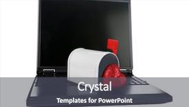  Presentation with edu - Cool new presentation theme with edu - laptop computer with a mail backdrop and a dark gray colored foreground