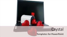  Presentation with edu - Theme consisting of edu - laptop computer with a mail background and a lemonade colored foreground