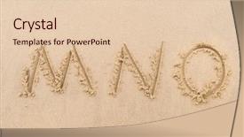  Presentation with alphabet - Cool new PPT layouts with educa o - alphabet letters handwritten in sand backdrop and a lemonade colored foreground