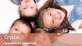  Presentation with children and trauma - Slide set consisting of educa o - children lying head to head background and a  colored foreground