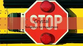  Presentation with bus stop - Beautiful PPT layouts featuring educa o - close up of red stop backdrop and a red colored foreground