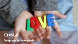  Presentation with childrens - Cool new presentation theme with educa o - little boy holding the word backdrop and a red colored foreground