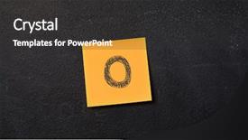  Presentation with teal music note watermark - Colorful PPT theme enhanced with educa o - note with letter o backdrop and a dark gray colored foreground