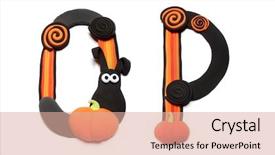 Presentation with halloween - Cool new presentation with educa o - plasticine letters o and p backdrop and a coral colored foreground