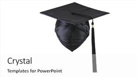  Presentation with mortar - Cool new presentation theme with educa o - stock image of the back backdrop and a white colored foreground