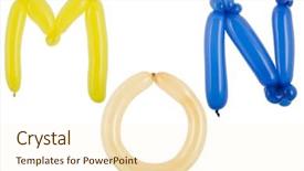  Presentation with fonts - PPT theme with educa o - twisted balloon fonts part background and a cream colored foreground