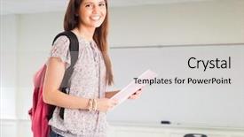  Presentation with classroom - Beautiful PPT theme featuring educacion - portrait of a young cute backdrop and a soft green colored foreground