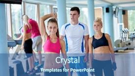  Presentation with young healthy people - PPT theme having educaiton - group portrait of healthy background and a  colored foreground