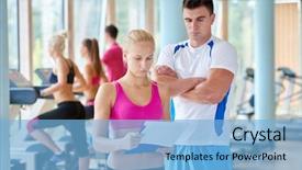  Presentation with young healthy people - Presentation design featuring educaiton - group portrait of healthy background and a  colored foreground