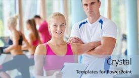  Presentation with young healthy people - Presentation design enhanced with educaiton - group portrait of healthy background and a  colored foreground