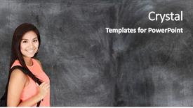  Presentation with college - Audience pleasing presentation theme consisting of educaiton - young college student who is backdrop and a  colored foreground