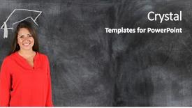  Presentation with class - Amazing PPT layouts having educaiton - young college student who is backdrop and a  colored foreground