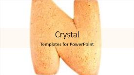  Presentation with cookie - Slides with educatio n - cookie letter n on white background and a lemonade colored foreground