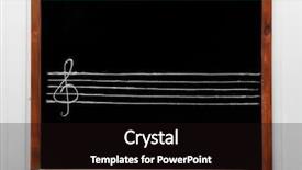  Presentation with music notes - Presentation design with blackboard with musical notes close background and a wine colored foreground