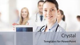  Presentation with medical education - Colorful PPT theme enhanced with anatomy education - healthcare medical and technology concept backdrop and a  colored foreground