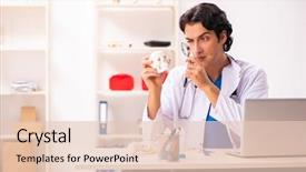  Presentation with ghost human skull - Colorful slide deck enhanced with young male doctor with human' backdrop and a lemonade colored foreground