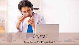  Presentation with ghost human skull - Amazing theme having young male doctor with human' backdrop and a coral colored foreground