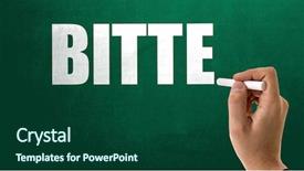  Presentation with welcome design - PPT layouts enhanced with good manners education - you're welcome in german background and a forest green colored foreground