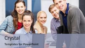  Presentation with black students - Slide deck enhanced with education advertisement techology and internet background and a  colored foreground