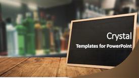  Presentation with alcohol - Slides featuring education alcohol - bottles arranged on a shelf background and a dark gray colored foreground