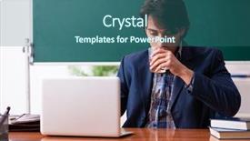  Presentation with classroom - Presentation enhanced with education alcohol - male teacher drinking background and a ocean colored foreground