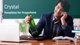  Presentation with classroom special needs - Beautiful presentation featuring education alcohol - male teacher drinking backdrop and a  colored foreground