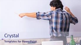  Presentation with classroom tests - PPT layouts with education alcohol - male teacher drinking background and a  colored foreground