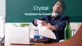  Presentation with teacher - Beautiful slide set featuring education alcohol - male teacher drinking backdrop and a  colored foreground