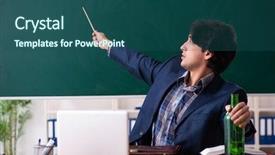  Presentation with drinking alcohol - Presentation design with education alcohol - male teacher drinking background and a ocean colored foreground