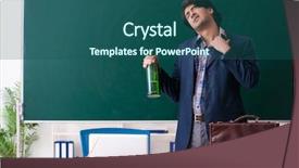  Presentation with classroom - Audience pleasing presentation design consisting of education alcohol - male teacher drinking backdrop and a ocean colored foreground