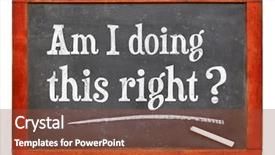  Presentation with chalk - Colorful PPT theme enhanced with education am - am i doing this right backdrop and a tawny brown colored foreground