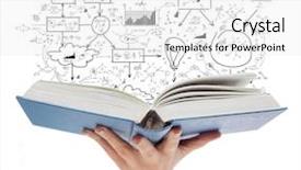  Presentation with economics - Slide deck consisting of education and book concept - close background and a white colored foreground