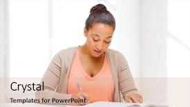  Presentation with international education - PPT theme consisting of education and business concept - international background and a coral colored foreground