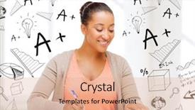  Presentation with international-student - Presentation consisting of education and college concept - international background and a coral colored foreground