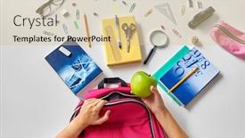  Presentation with education pink - Slides enhanced with education-and-learning-concept-hands background and a lemonade colored foreground