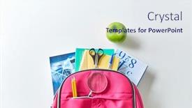  Presentation with education pink - Presentation theme featuring education-and-learning-concept-pink background and a sky blue colored foreground