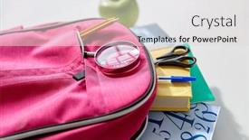  Presentation with education pink - PPT theme with education-and-learning-concept-pink background and a light gray colored foreground