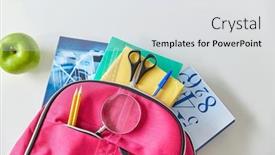  Presentation with education pink - Colorful slide set enhanced with education-and-learning-concept-pink backdrop and a light gray colored foreground