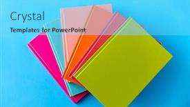  Presentation with education - Slide deck having education-and-object-concept-notebooks background and a arctic colored foreground