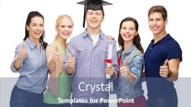  Presentation with education - Presentation with gun holes on paper abstract background and a sky blue colored foreground