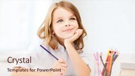  Presentation with school - Presentation theme with education and school concept - little background and a lemonade colored foreground