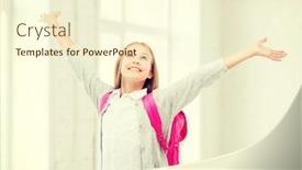  Presentation with school - Amazing PPT theme having education-and-school-concept and a cream colored foreground