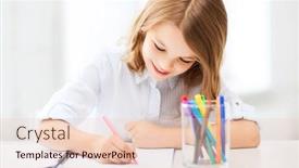  Presentation with school - Presentation theme with education-and-school-concept background and a lemonade colored foreground