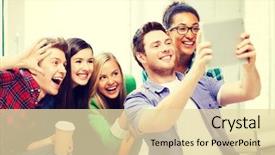  Presentation with international education - Presentation theme enhanced with education and technology - group background and a lemonade colored foreground