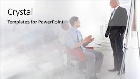  Presentation with economics - PPT theme with staff meeting teachers - digital composite of business economics background and a white colored foreground