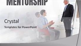  Presentation with mentorship - Slide deck having staff meeting teachers - mentorship text and business economics background and a light gray colored foreground