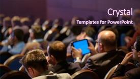  Presentation with congress - Presentation having attending - people attend business conference background and a tawny brown colored foreground
