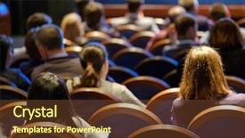  Presentation with congress - Beautiful theme featuring science comference - people attend business conference backdrop and a tawny brown colored foreground