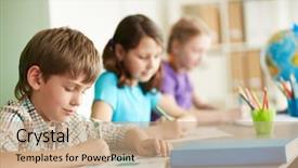  Presentation with sexual harassment workplace - Cool new PPT theme with education background - portrait of cute schoolboy drawing backdrop and a coral colored foreground