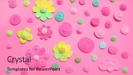  Presentation with colors of modeling clay - Slides having education border - color plasticine summer abstraction flowers background and a coral colored foreground